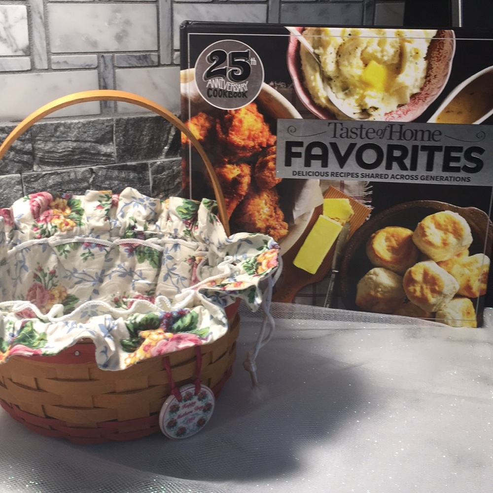 Longaberger basket and Cookbook